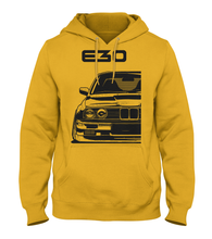 Load image into Gallery viewer, German Racing M3 E30 Tuners Hoodie #1957