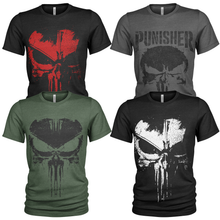 Load image into Gallery viewer, 4 Pack Men's Military Skull Reaper T Shirt
