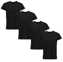 Load image into Gallery viewer, 4 Pack Men's Organic Cotton Crew Neck Casual Fitted T Shirts
